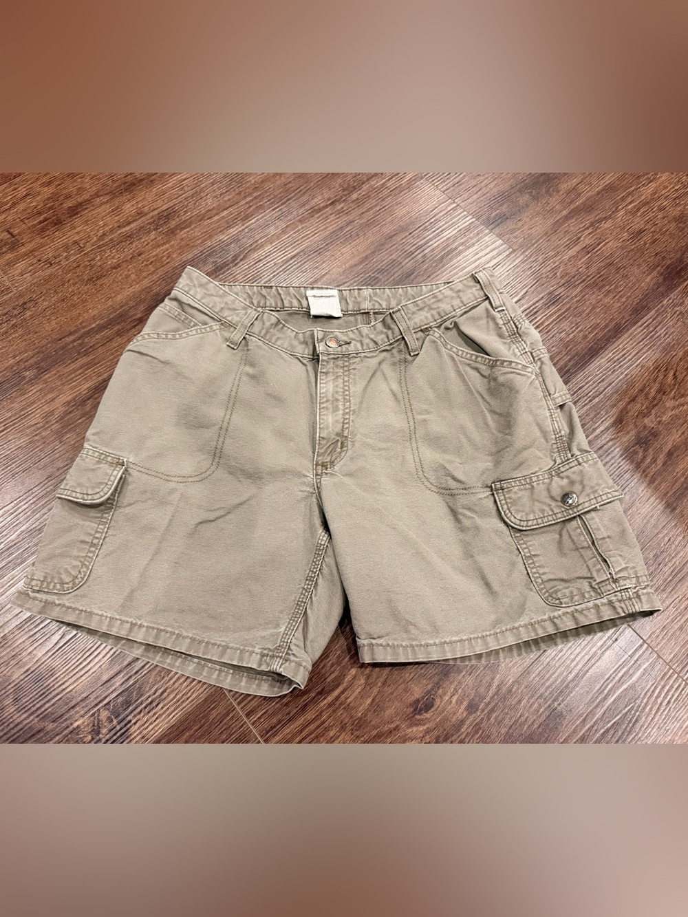 Womens Carhartt 07 Cargo Shorts WB164 Lt Brown size 12